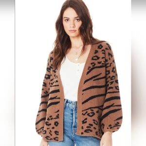 Saltwater LUXE Brown and Black Patterned Cardigan